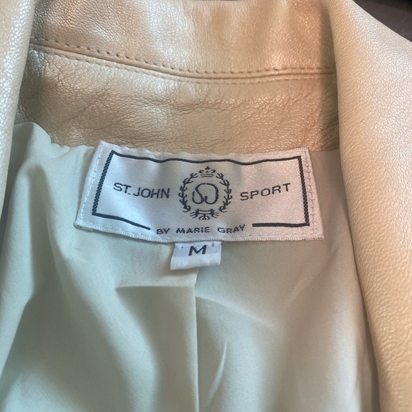 St. John Cream leather jacket - Picture 3 of 15